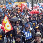 French Continental tire workers protest in Paris 