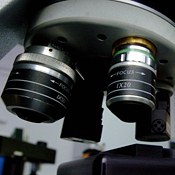 A microscope at a nanotechnology lab 