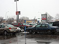 Full parking lot at the grocery store
