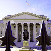 The U.S. Treasury building 