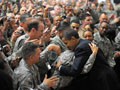 Obama greets the troops