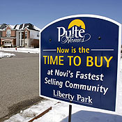 A new Pulte Homes Inc. subdivision in Michigan 