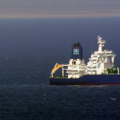 MV Sirius Star sits on the Indian Ocean 