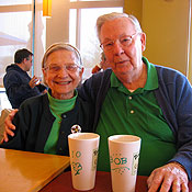 Bob and Iolene Brown. Bob says he got a message from a higher power to sell all his stock in November 2007. He got out right after the peak. Now he's wondering if it's time to tiptoe back in.