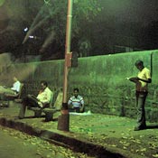 Students on Study Street in Mumbai, India 