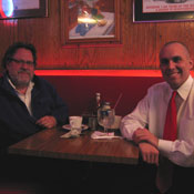 From left, John Russo and Phil Kidd  at the Golden Dawn Restaurant in Youngstown, Ohio.