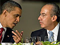 Obama and Mexican President Felipe Calderon
