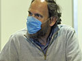 Air passengers wear masks