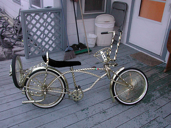 Often the younger lowriders begin customizing bikes before moving on to cars