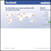 Facebook homepage 