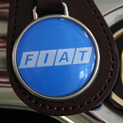A Fiat logo on a keychain 