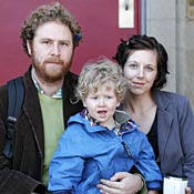 Andrew Gingsberg, Emily Lauterbach, and son Eli 