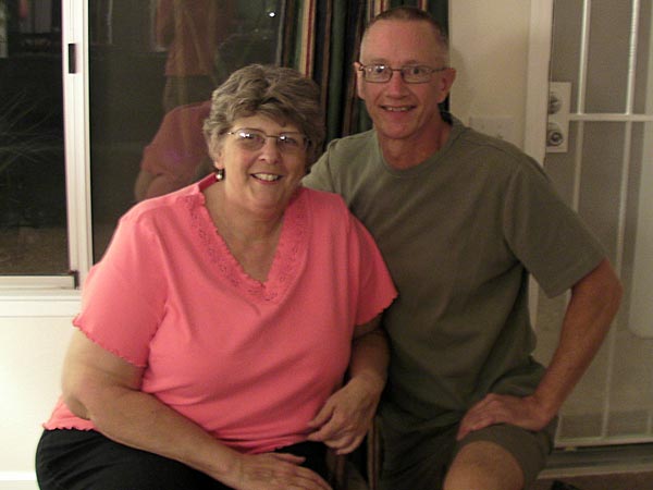
                Pam and Craig MacDonald at their Sun City home.
                                    (Nancy Farghalli / Marketplace)
                                
