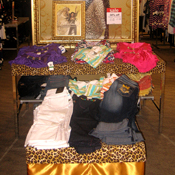 A display for Kimora Lee Simmon's new Fabulosity line, accentuated by alluring leopard print.