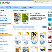 A screen shot of Scribd's store 