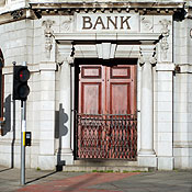A closed bank