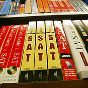 SAT test preparation books 