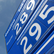 Gas prices at a Cheveron in South San Francisco 