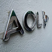 An AOL sign at its corporate headquarters 