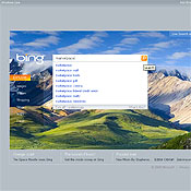 A screen shot of Bing's homepage 