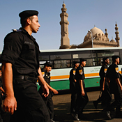 Troops deploy outside Sultan Hassan in Cairo 