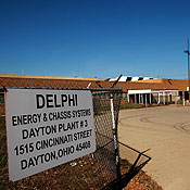 A former Delphi automotive plant sits empty 