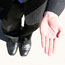 A business executive waiting for his pay