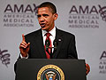President Obama speaks to the AMA