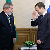 Luiz Inacio Lula da Silva (l), Dmitry Medvedev (r) 