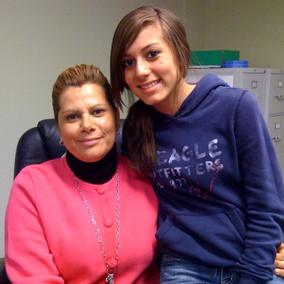 
                Julieta Velazco and her daughter Veronica.
                                    (Tess Vigeland)
                                