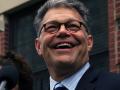 Franken holds a press conference outside his home