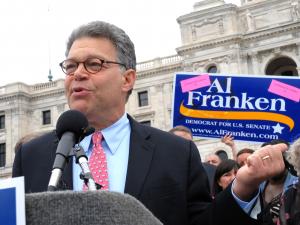 Al Franken spoke to supporters