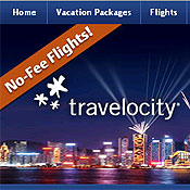 A screen shot of the Travelocity.com 