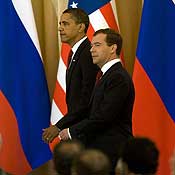 U.S. President Obama, Russian President Medvedev 