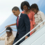 The Obamas touch down in Moscow