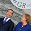 Russia and Germany's leaders at the G8 summit