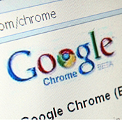 Google Chrome pulled up on a Web browser 