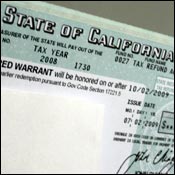 A California registered warrant, or IOU 