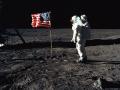 Buzz Aldrin on the moon