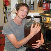 Hodding Carter IV holds on to his jug of mead 