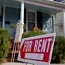 For Rent sign in front of house