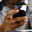 A cell phone user texting