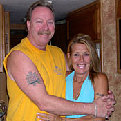 Mike and Kimberly Teel in their motorhome. 