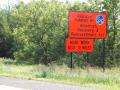 Road construction sign