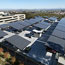 Solar tree panels on a parking structure