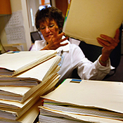 Clinic office assistant Joan Vest 