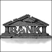 Bank crumbles 