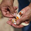 Janet Haskie holds seed varieties.