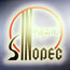 The Sinopec logo lit up