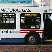 A natural gas bus in Washington, D.C. 
